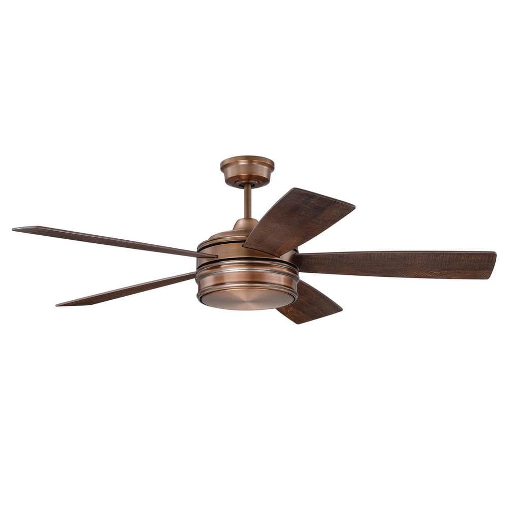 Braxton 52'' Copper Ceiling Fan with LED Light and Remote