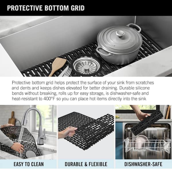 16 Gauge Durable Undermount Stainless Steel Kitchen Sink Grid