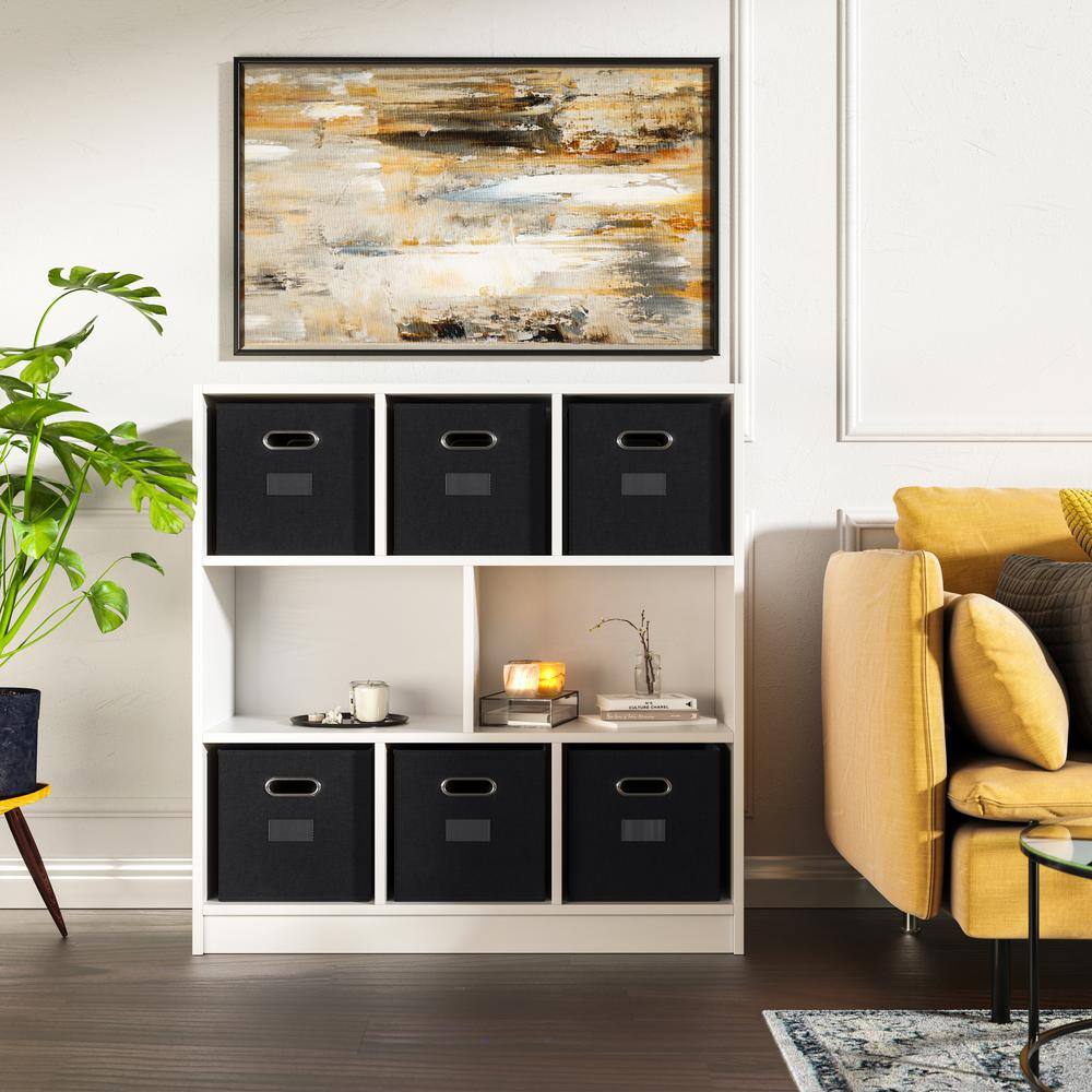 Ornavo Home 6Pack Foldable Fabric Storage Cube Bins Shelf Basket with