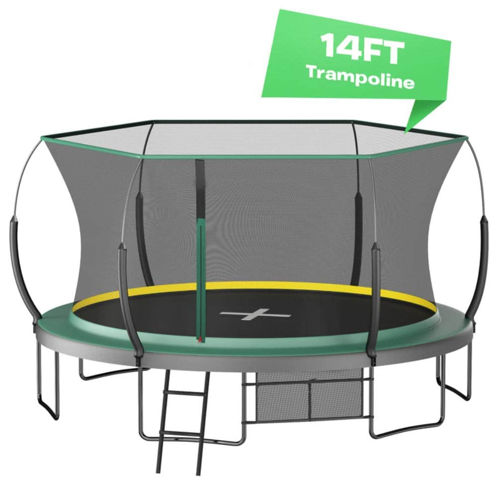 14FT Springfree Trampoline for Kids, No-Gap Safety Net, Bungee Cord System, Rust-Resistant Frame price history on PriceWatchPro