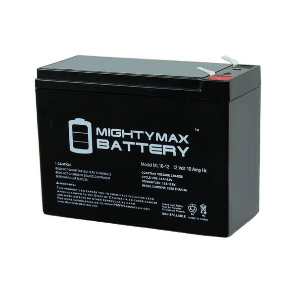 MIGHTY MAX BATTERY ML10-12 - 12V 10AH Replacement Battery for Gruber Power GPS-12-10F2, GPS12-10 F2