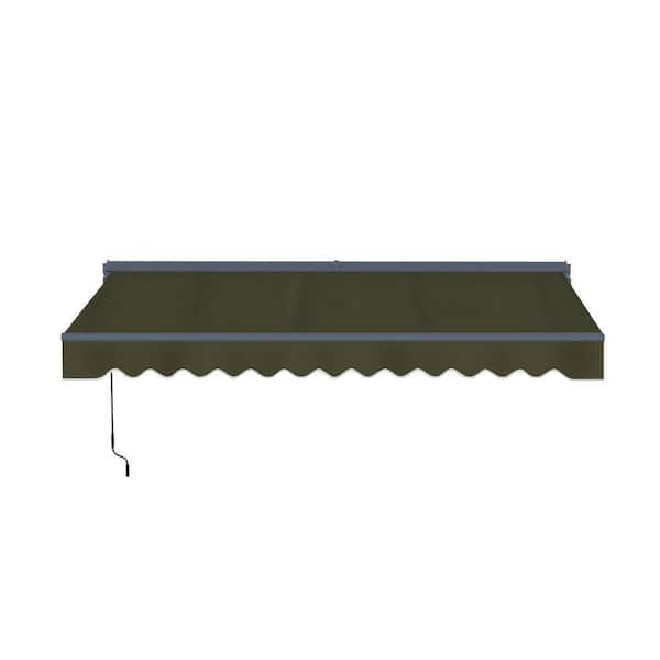 ALEKO 13 ft. Moroccan Polyester Motorized Patio Awning Semi