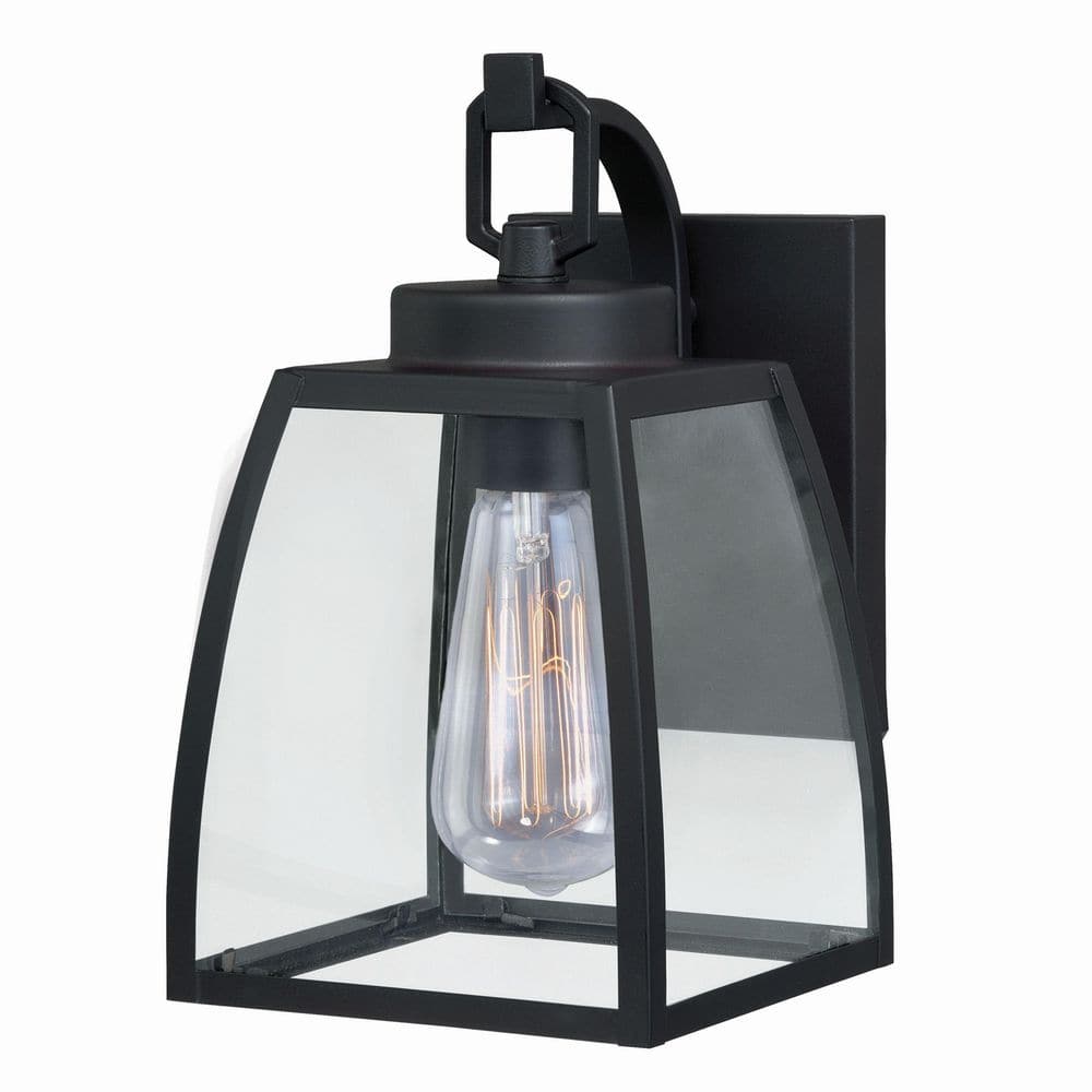 Granville Bronze and Clear Glass Outdoor Wall Lantern