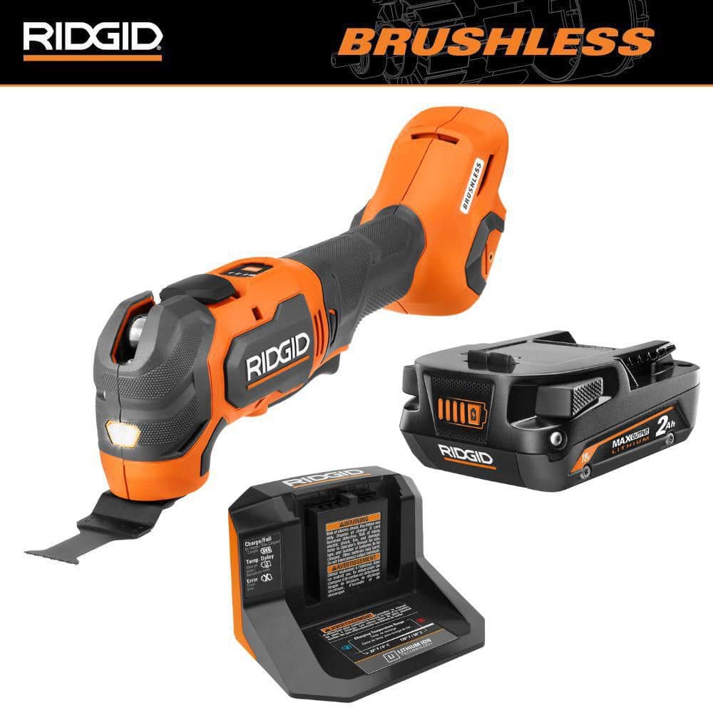 「ロイド」 RIDGID 18V Brushless Cordless Oscillating Multi-Tool Kit with 2Ah