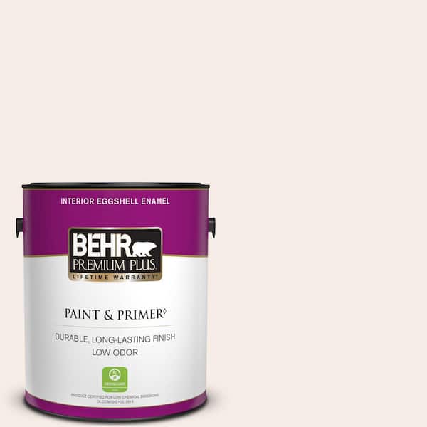 BEHR PREMIUM PLUS 1 gal. #W-B-110 Soft Lace Eggshell Enamel Low Odor Interior Paint & Primer