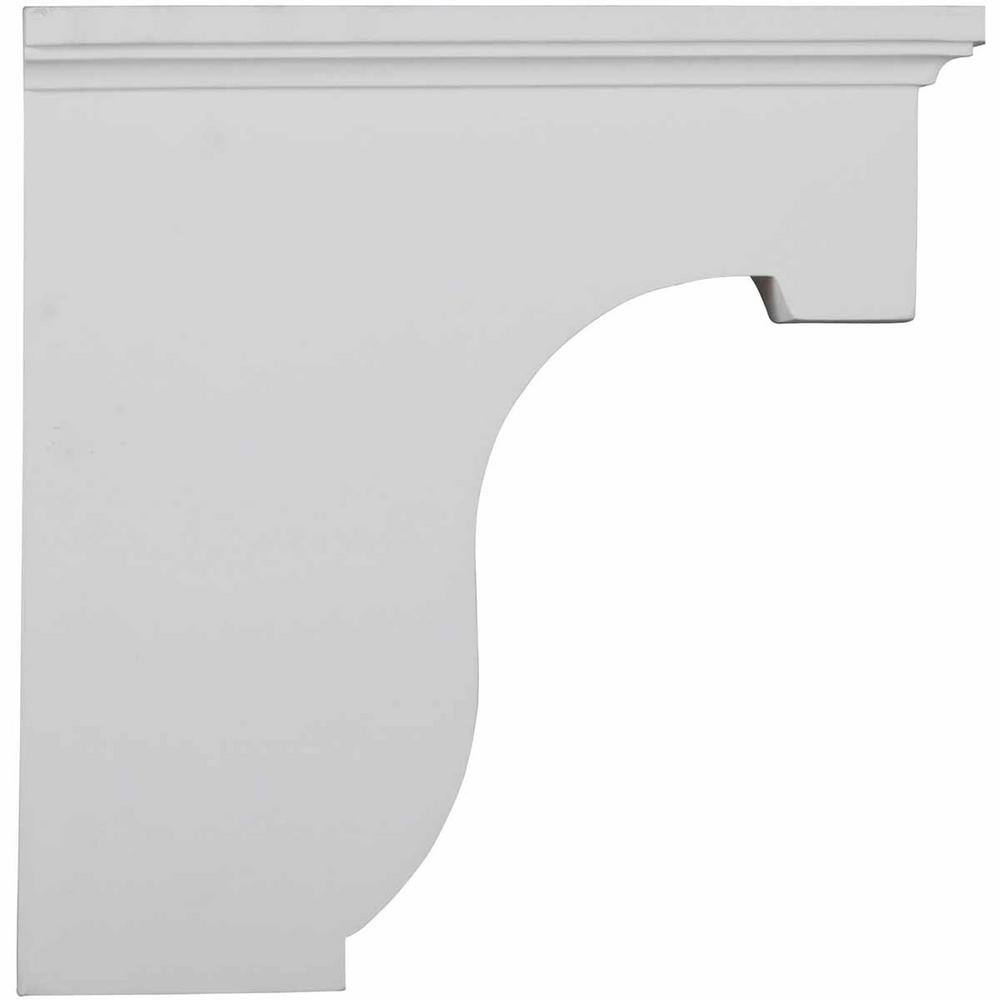 White Polyurethane Decorative Corbel Bracket 2 7/8"W x 8"D x 8"H