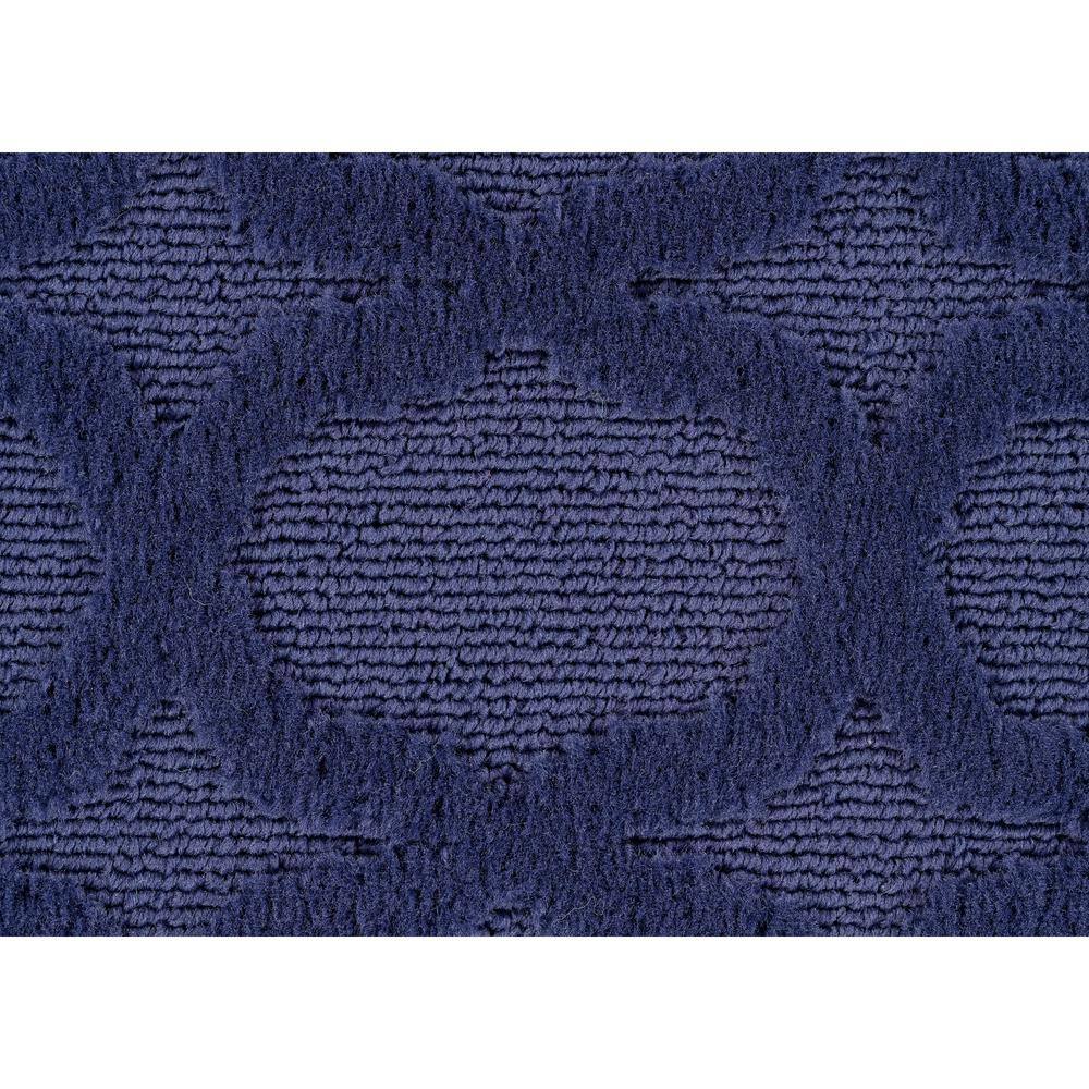 Elegant Navy Trellis 6' Square Handmade Indoor/Outdoor Rug