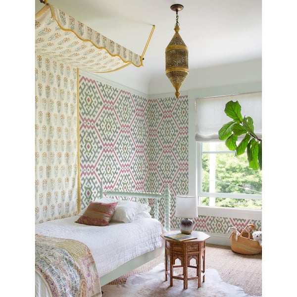 Pink Solola Ikat Wallpaper Sample