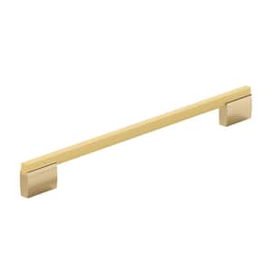 Bloomsbury Collection 12 5/8 in. (320 mm) Metallic Gold and Brushed Gold Modern Rectangular Cabinet Bar Pull