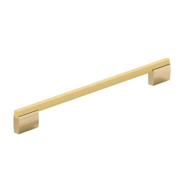Richelieu Hardware Bloomsbury Collection 12 5/8 in. (320 mm) Metallic Gold and Brushed Gold Modern Rectangular Cabinet Bar Pull
