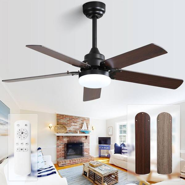Modern 56-Inch Led Ceiling Fan With Lights And Remote Control For Bedroom