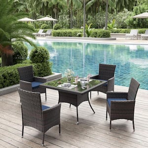 Glass table patio set with umbrella hot sale