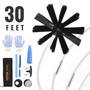 30 ft. Dryer Vent Cleaner Kit Duct Cleaning Brush Dryer Vent Brush with Complete Accessories (22-Pieces)