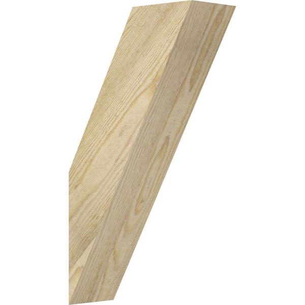 Ekena Millwork 4"W x 10"D x 18"H Traditional Rough Sawn Knee Brace, Douglas Fir