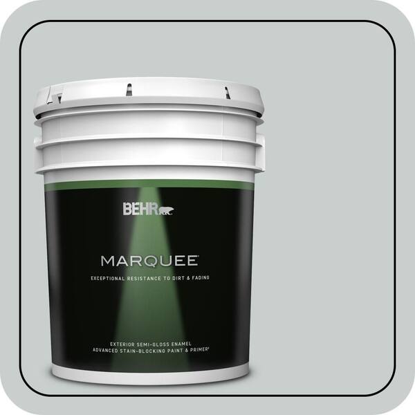 5 gal. #720E-2 Light French Gray Semi-Gloss Enamel Exterior Paint & Primer