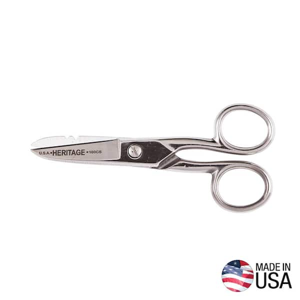 Serrated Electrician Scissors with Stripping