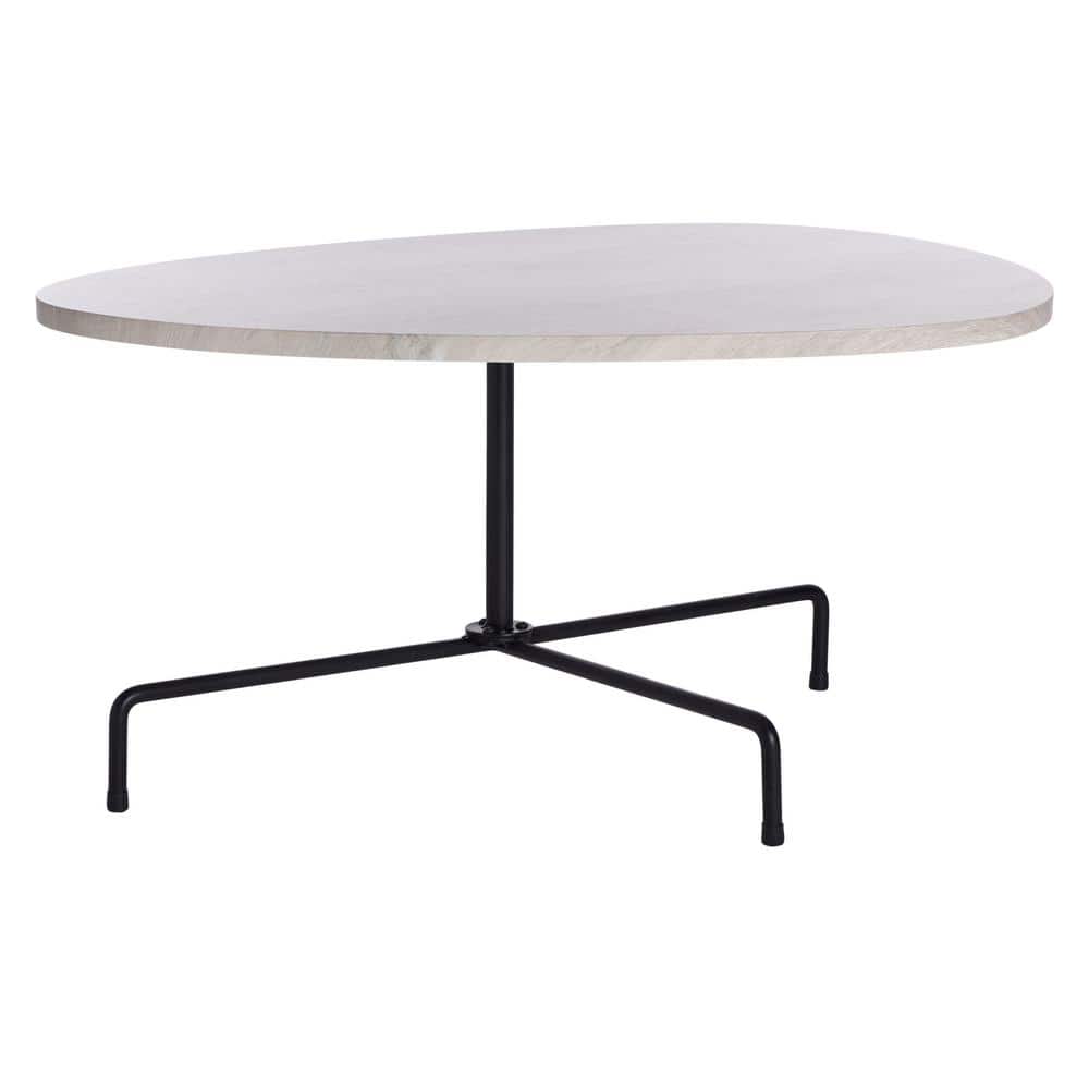 Light Grey Oak and Black Tripod Coffee Table