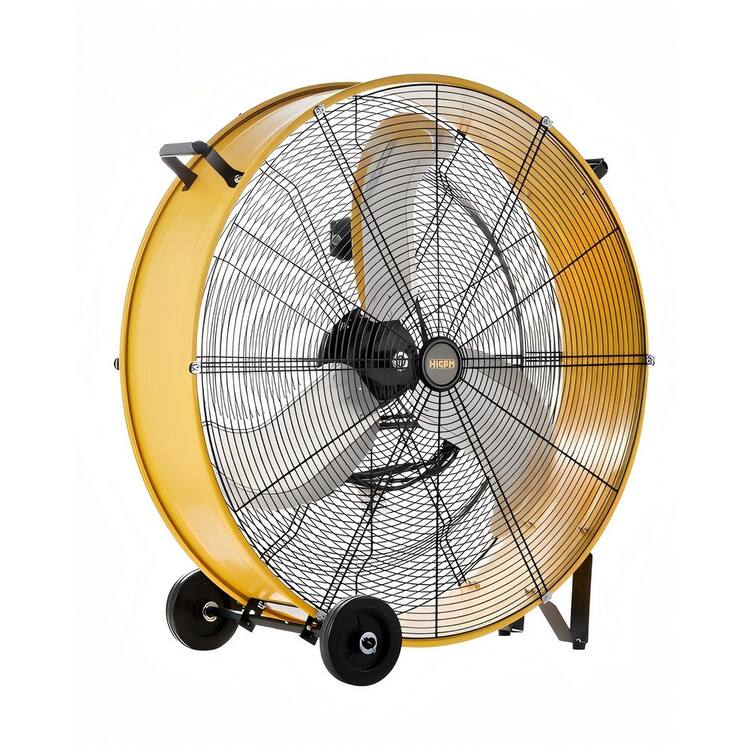 30 in. Yellow Drum Fan, 1/3HP motor, 9 ft. cord. Ideal for workshops, etc. High velocity, good for air circulation