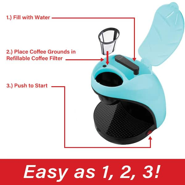 brentwood 4-Cup Blue Residential Drip Coffee Maker in the Coffee Makers  department at