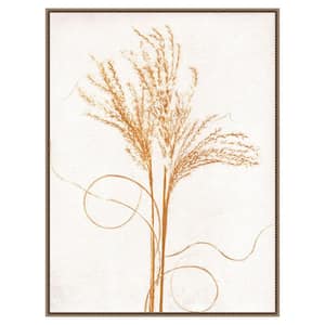 "Silvergrass Mustard" by Pernille Folcarelli 1-Piece Floater Frame Giclee Abstract Canvas Art Print 42 in. x 32 in.