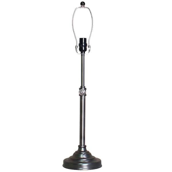 Hampton Bay Mix and Match 24 in. to 31 in. Adjustable Height Matte Gun Metal Table Base