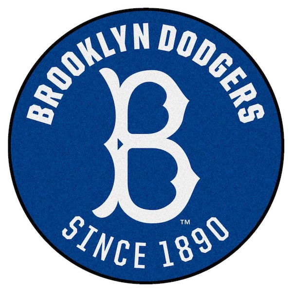 FANMATS Brooklyn Dodgers Blue 2 ft. x 2 ft. Round Area Rug