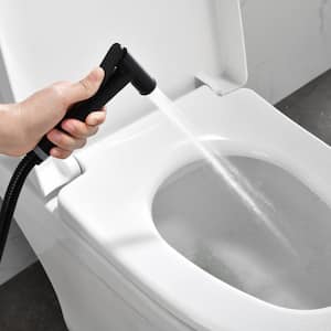 Single-Handle Bidet Faucet with Handle Wall Mount Bidet Sprayer for Toilet with Rough-In Valve in Matte Black