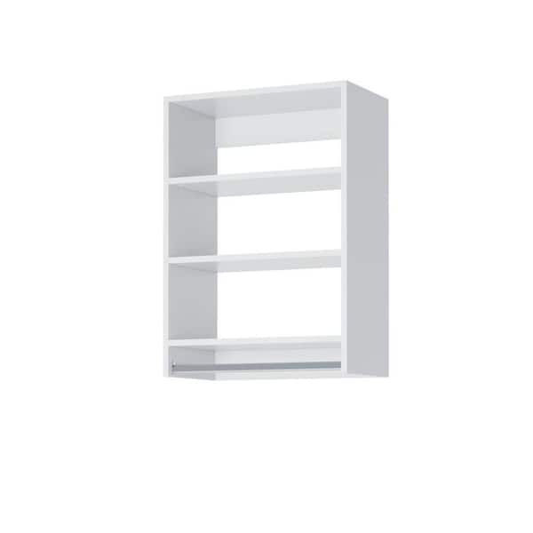 Vista Collection 30 in. W 30 in. W White Closet Kit Medium Hanging Wall Mounted 4-Shelf Wood Closet System