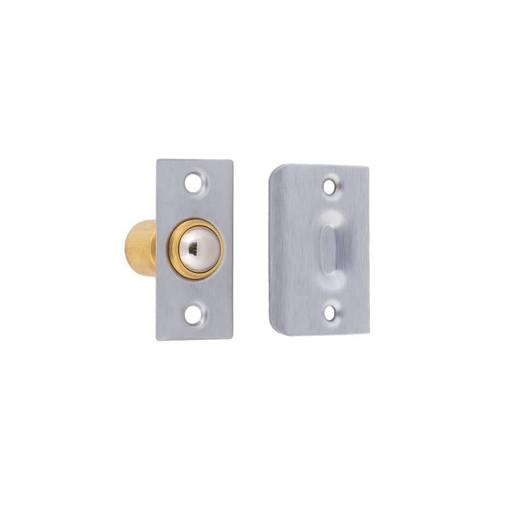 Solid Brass Wide Roller Ball Catch in Satin Chrome price history on PriceWatchPro