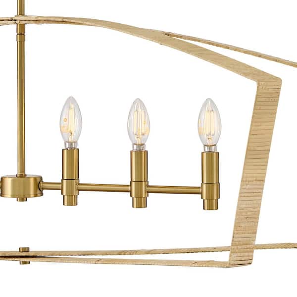 LARK Sammi 6-Light Lacquered Brass Chandelier 83645LCB - The Home
