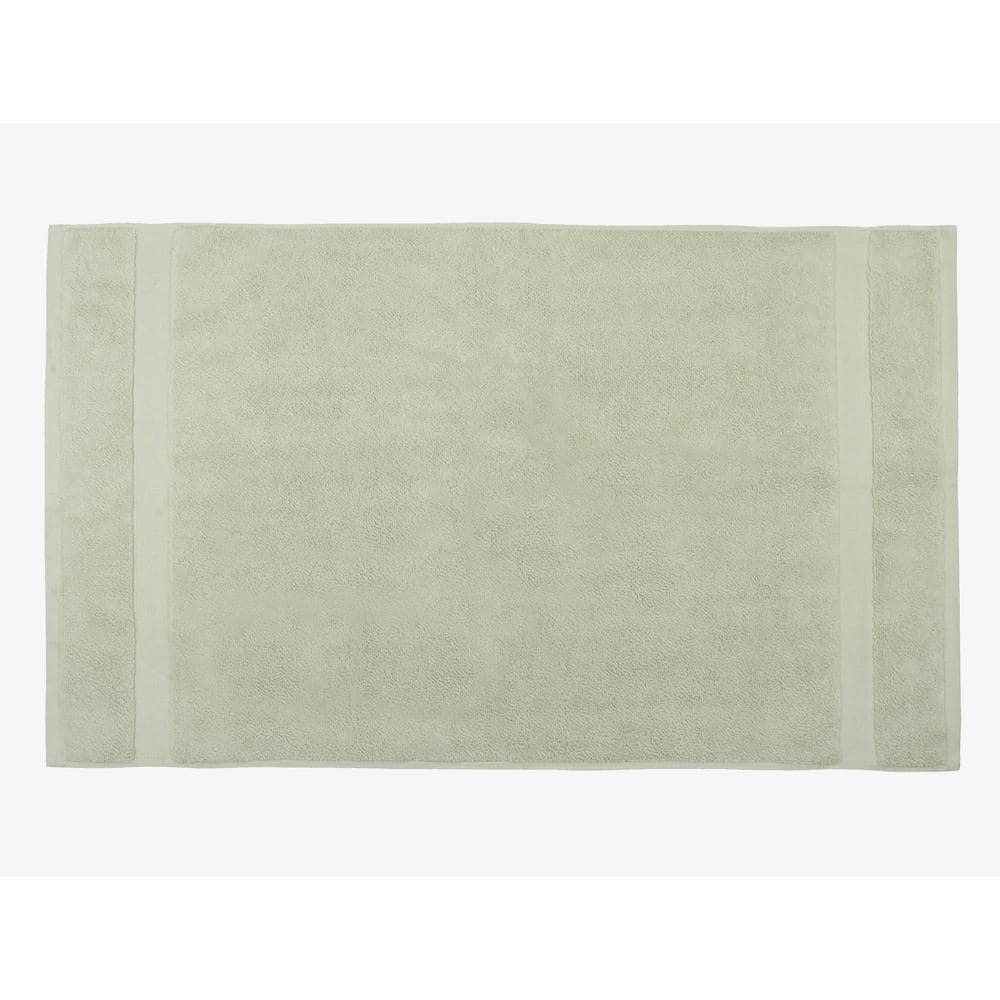 A1 Home Collections A1hc Feather Touch Quick Dry 20 in. x 33 in. Green Tint Solid 100% Organic Cotton 900 GSM Rectangle Bath Mat