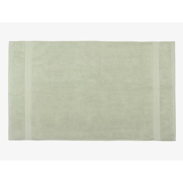 A1 Home Collections A1HC Feather Touch Quick Dry 20 in. x 33 in. Green Tint Solid 100% Organic Cotton 900 GSM Rectangle Bath Mat