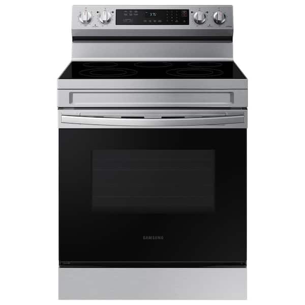 Samsung 6.3 cu. ft. Smart Freestanding Electric Range with Rapid Boil and Self Clean in Stainless Steel