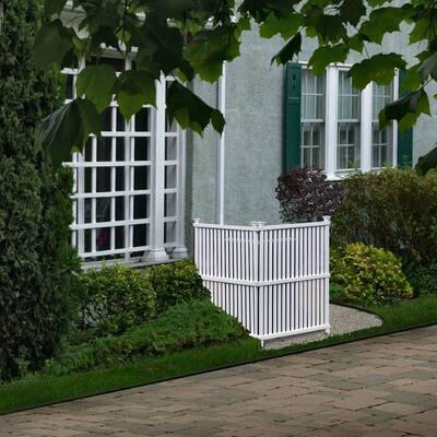 4 ft. H x 3 ft. W White Vinyl Privacy Screen (2-Pack)