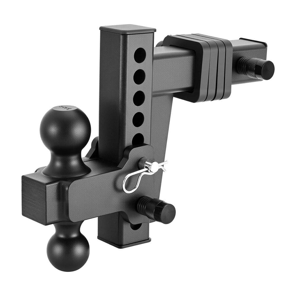 Adjustable Trailer Hitch, 2 in. Receiver, 15000 lbs. GTW, 6 in. Drop, 2 in. & 2-5/16 in. Balls Mount for RV Truck, Black price history on PriceWatchPro
