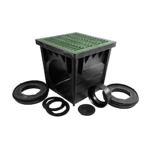 24 in. Square Catch Basin Kit with Green Grate