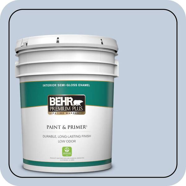 BEHR PREMIUM PLUS 5 gal. #PPU15-17 Monet Semi-Gloss Enamel Low Odor Interior Paint & Primer
