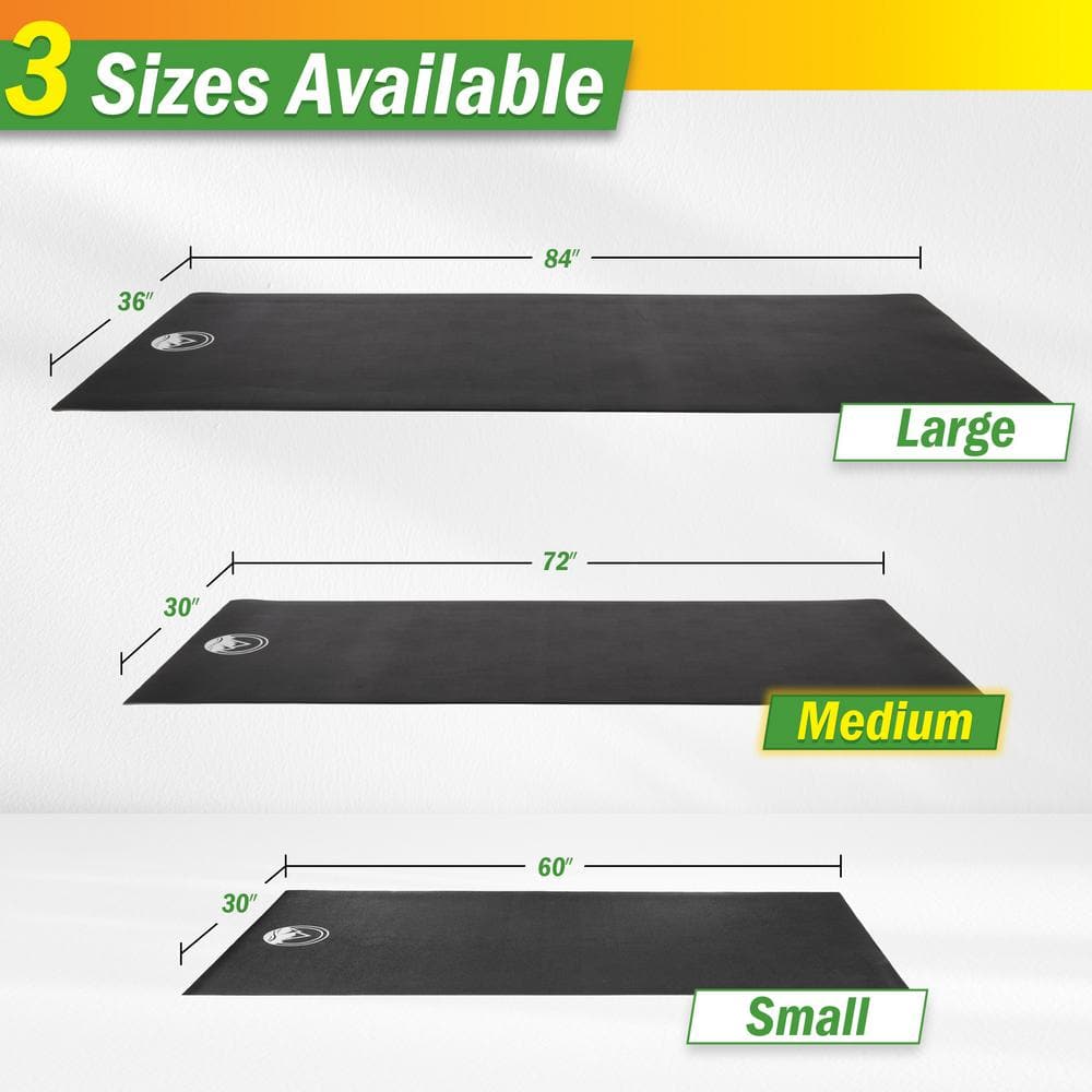 Wakeman Black 30" x 72" Non-Slip Exercise Mat