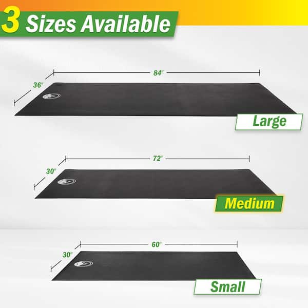 Wakeman 30 in. x 72 in. 6 mm Thick Black Exercise Mat - 15 sq. ft