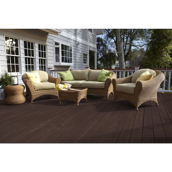 8 oz. #ST-105 Padre Brown Semi-Transparent Waterproofing Exterior Wood Stain and Sealer Sample