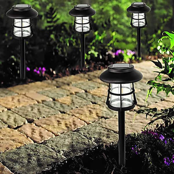 Hampton Bay Solar Bronze Diecast Outdoor Integrated LED 2700K 15-Lumens Warm White Landscape Path Light with Seedy Glass Lens NXT-1810-20