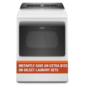 7.4 cu. ft. White Front Load Electric Dryer with AccuDry System