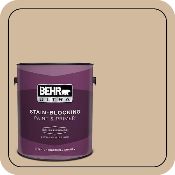 BEHR ULTRA 1 gal. #S280-3 Practical Tan Extra Durable Eggshell Enamel Interior Paint & Primer