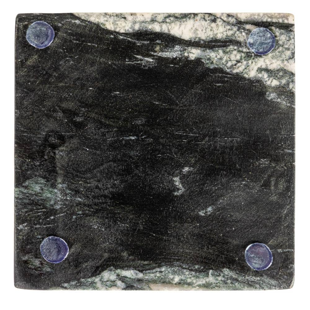 Monochrome Mélange Black and Grey Marble Coaster Set