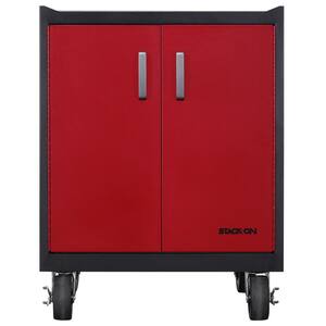 Modular Garage Cabinets with Drawer - Red