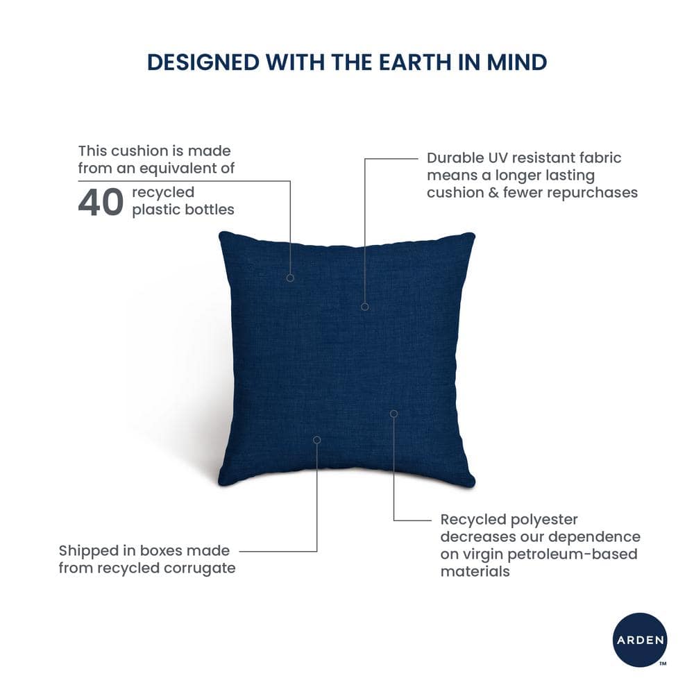 Salome Tropical Blue and Green Outdoor Throw Pillow Set, 16 x 16