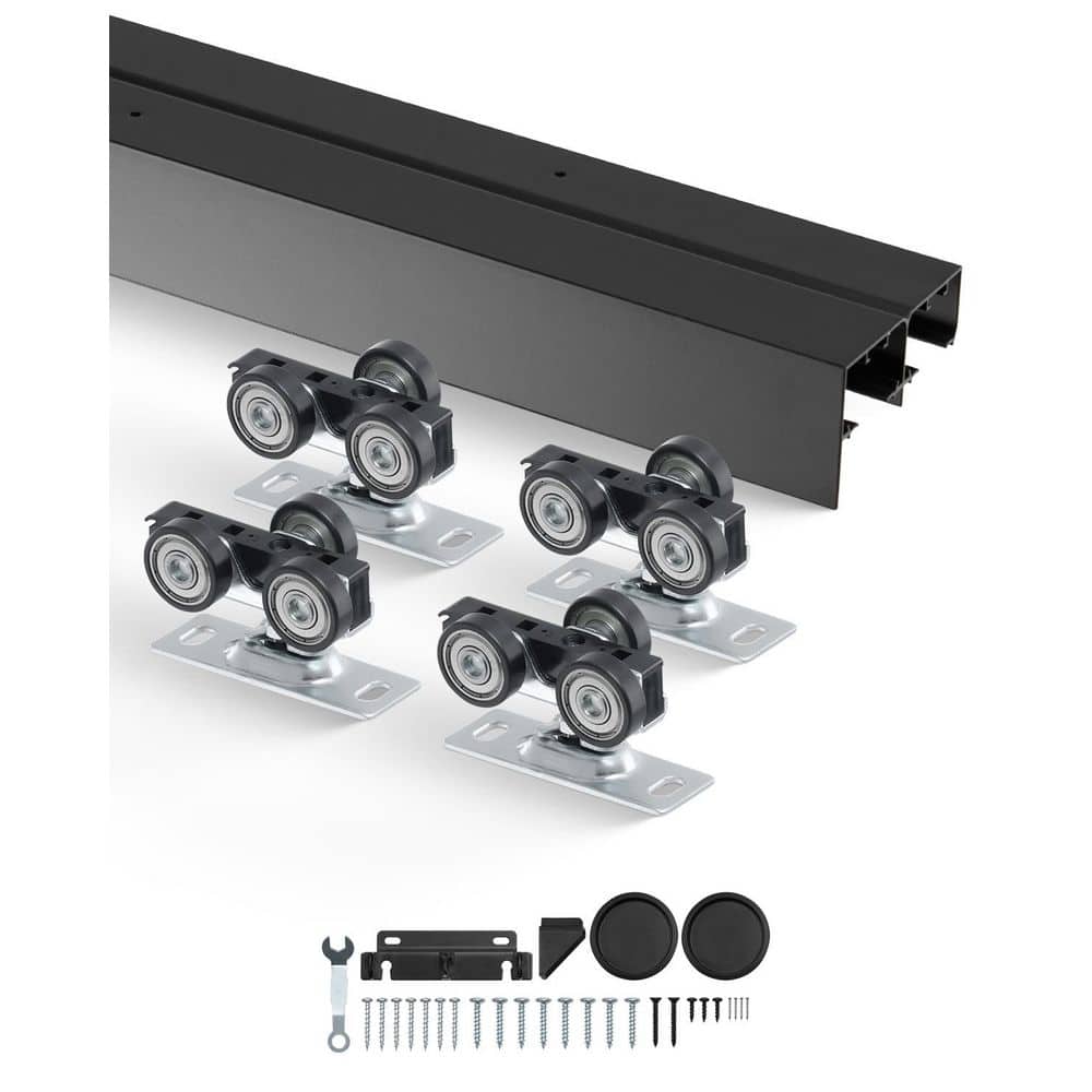 Bypass Door Hardware,4 ft.Duty Door Hardware Kit,Fit Door Thickness 13/8in. Aluminum Alloy Door Hardware Set 2025 update price history on PriceWatchPro