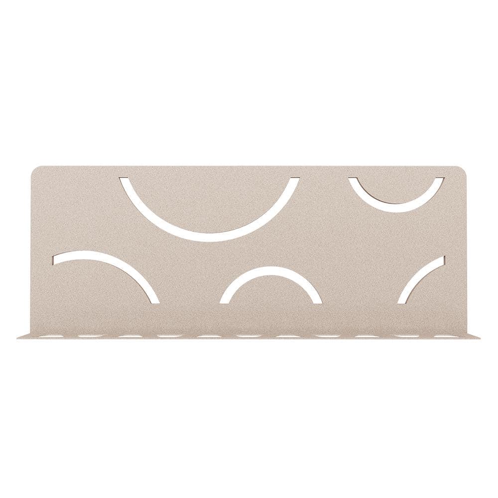 Cream Rectangular Curve Wall Shelf in Brushed Finish