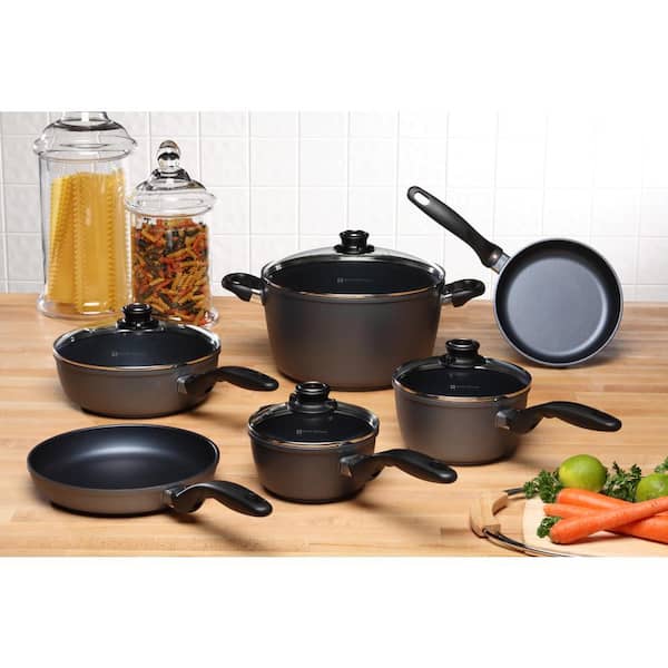  Swiss Diamond Premium Clad 5-Ply Stainless Steel 6 Piece  Cookware Set, Induction Compatible Pots and Pans Set, Includes Skillets,  Saucepan, Dutch Oven and Lids - Oven and Dishwasher Safe : Everything Else
