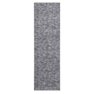 Gray 2 ft.3 in. x 8 ft. Solid Contemporary Indoor Area Rug
